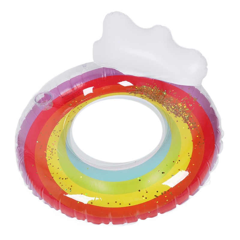 Swimming Ring Pool Float Inflatable Colorful Thickened PVC Pool Float