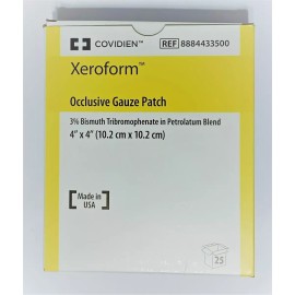 Kendall Parche-gasa Oclusiva Petrolato Xeroform 10x10cm, Caja 25 Pz