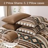 Dinjoy Brown Boho Comforter Set Queen Size,7 Pieces Bed in