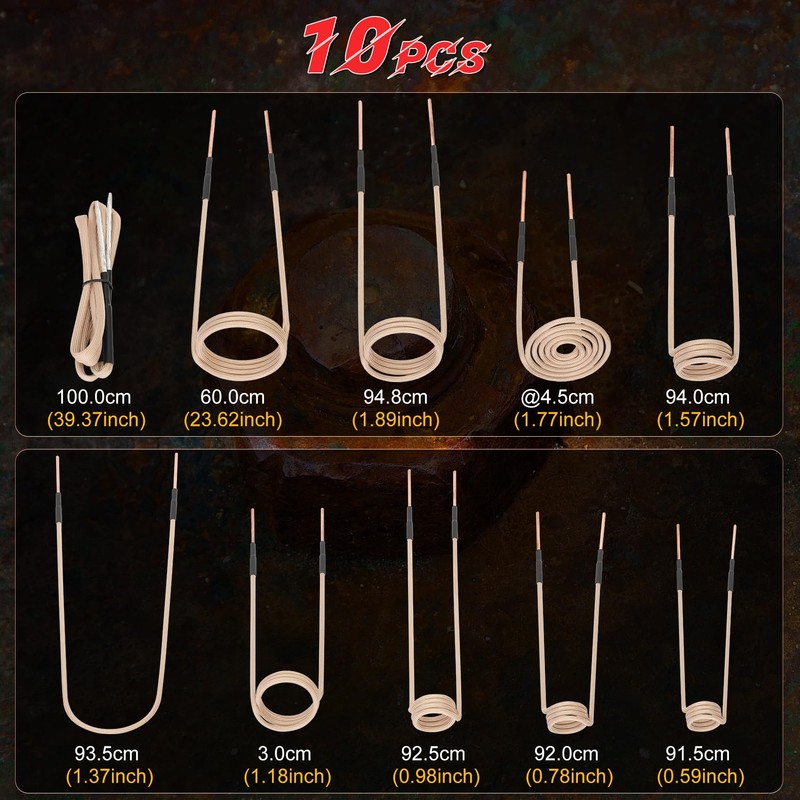 Induction Heater Coil Kit, 10 ps Of Induction Heater Coils