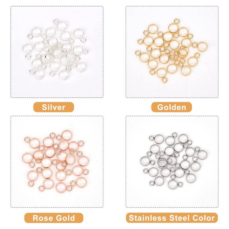 UNICRAFTALE Approximately 80 Pieces, 4 Colors, Inner Diameter 0.2 inch