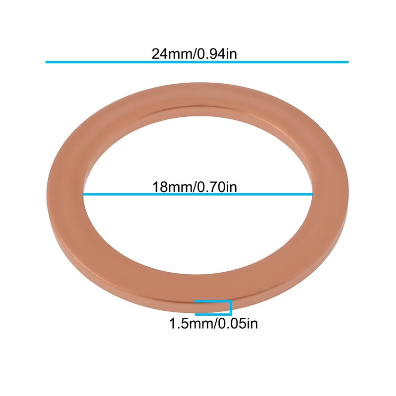 EMSea 10x Differential Fill Drain Plug Gasket Washers Compatible with