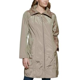 Cole Haan Women's Travel Packable Rain Jacket, Champagne