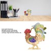Rooster Trinket Box Embedded Rhinestone Alloy Bright Colors Wide Application