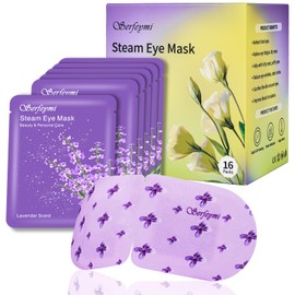 Serfeymi Eye Mask Warming 16 Pieces Eye Mask for Sleeping, Steam Eye Mask, Self-Heating, Heated Eye Mask for Swollen Eyes, Dry Eyes, Disposable Sleeping Eye Mask - Lavender