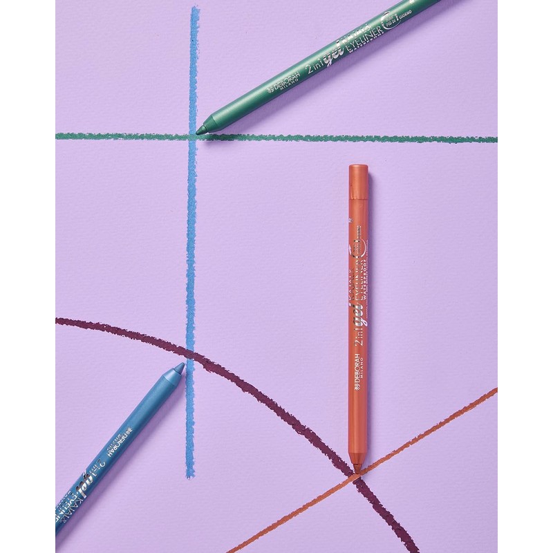 Deborah Milano Kajal 2-in-1 Eyeliner and Waterproof, 08 Light Green,