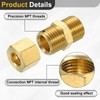 sourcing map 2Pcs Brass Compression Tube Fitting, 12.7mm Tube OD