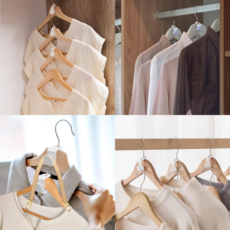 60PCS Hangers Space Savers, Clothes Wardrobe Wizard Hooks, Multi-Layer Space