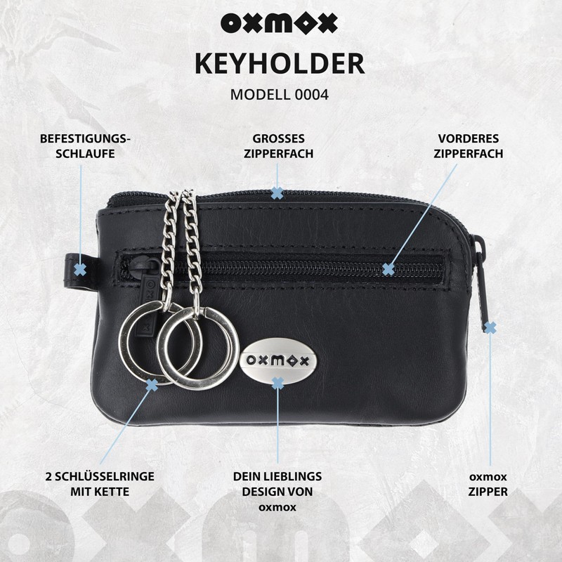 oxmox Leather Key Case Leather 11,5 cm