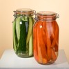 Galssmagic 64 oz Large Mason Jars Wide Mouth,3 Pack Half