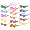 16 Pack Classic Retro Rectangle Sunglasses Women Girls Vintage Square