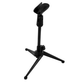 ULTECHNOVO 5pcs Portable Tripod Mic Stand for Desk Sturdy Microphone Holder Clip for Streaming Podcasting and Singing Easy to Install Stable