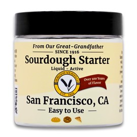 109 Year Old San Francisco Sourdough Starter Culture | Est. 1916 by our great-grandfather | Easy to follow instructions | Includes detailed instructions and recipe |