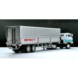 Tomica Ltd. Vintage Neo 1/64 LV-N167a Hino HE366 Wing Roof Trailer (Nippon Fruehauf FPR239) White/Blue, Complete Figure