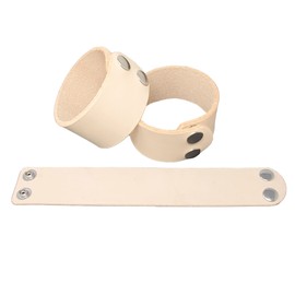 1.5 Inch Leather Bracelets Blank 6 Pack - Stamping, Tooling, Engraving Ready - Leathercraft projects -Made in USA (7" snap to snap)