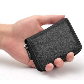 VANANA RFID Blocking Mini Leather 22 Card Wallet Business Case Purse Credit Card Holder
