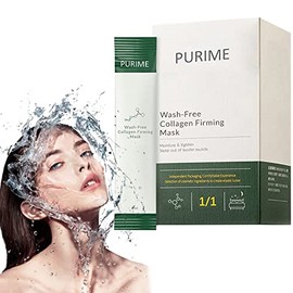 Purime Korean Collagen Firming Mask, Wash Free Collagen Firming Sleeping Mask, Hydrating Face Masks, Anti Wrinkle Moisturizing Oil Control Night Skin 