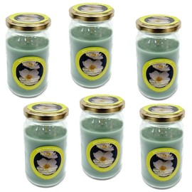 Hosley 9OZ Fragrance Jar Candle Set of 6- Musk & Patchouli Scented Candle. Ideal Gift for Party Favor Weddings Spa Reiki Meditation Bathroom Settings