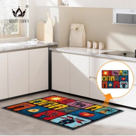 Low Profile Kitchen Rug Set of 2 Non Slip Waterproof Cushioned Mats Comfort Anti Fatigue Soft Standing Pad for Sink Areasize: 20"*35", color: mix color