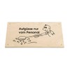 eliga Sign "Aufgüsse nur vom Personal" 34 x 19 cm