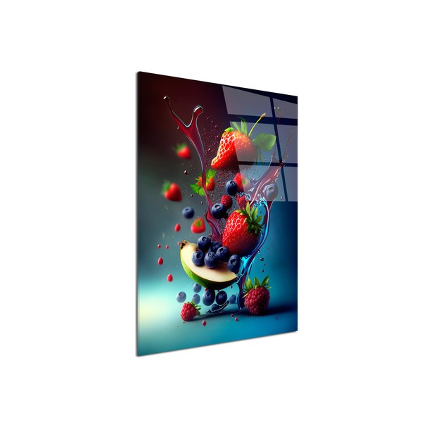 DECLINA, Modern Plexi Wall Picture Printed on Acrylic Glass Plexiglass Frame Decorative Fruit Freshness 50 x 80 cm
