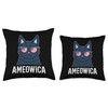 Ameowica Cat Mom Cat Lovers Cat Girlfriend Funny Cat Throw