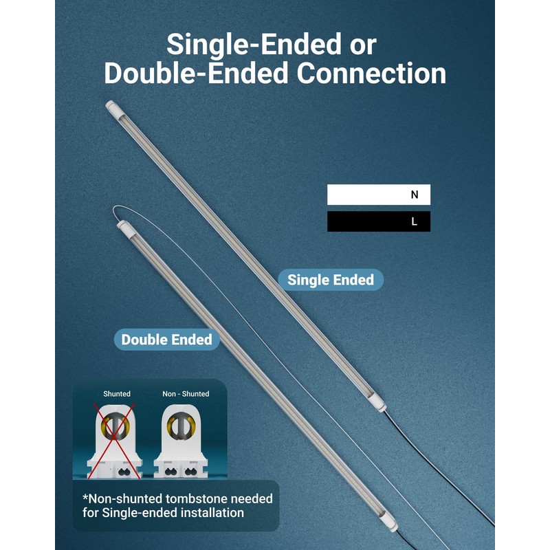 Sunco 10 Pack T8 LED Tubes 4FT Fluorescent Replacement, 48