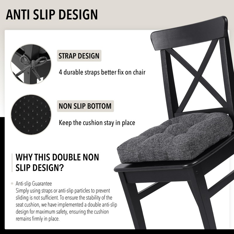 Tromlycs Chair Cushions for Dining Chairs Kitchen Seat Cushions Room