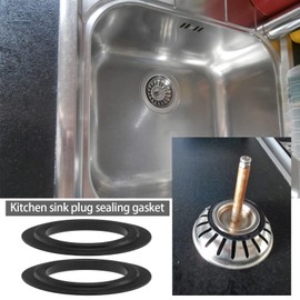 Be In Your Mind 4pcs NBR Rubber Sealing Gasket Rings Kitchen Sink Stopper Gaskets and Strainer Basket Plugs Ideal for Pipe Connection