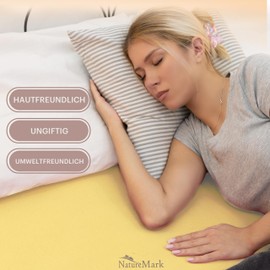 NatureMark Jersey Fitted Sheet, 100% Cotton, in Many Sizes and Colours, Brand Quality, Oeko-Tex Standard 100, 140 x 200 cm to 160 x 200 cm, Yellow