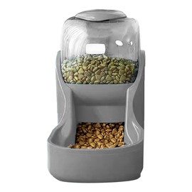 Automatic Dog Feeder Set Large Capacity Automatic Gravity Cat Water Dispenser Food Bowl for Pets Grey Visual Feeder