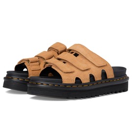 Dr. Martens Women's Everyday Wear Slide Sandal, Tan Eh Suede, 8