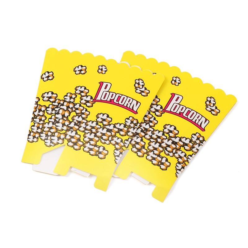 Komonee Foldable Pack Of Childrens Popcorn Holder Boxes Yellow (Pack