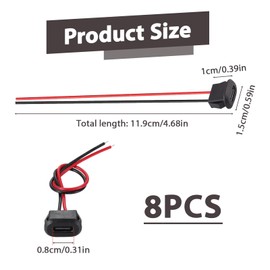 Pack of 8 USB C Panel Sockets, USB C Socket Installation, 3A Quick Charge Type-C Socket, USBC Adapter with Snap Groove, Compatible with CCTV Car Audio MP3 Devices Household Appliances, Durable High