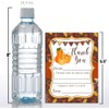 Rustic Autumn Leaves and Pumpkins Fall Fun Birthday Party Thank