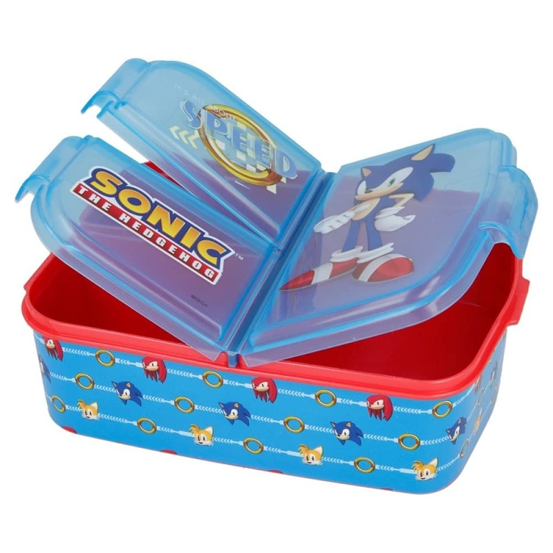 Sonic Sandwich Lunch Snack Box Multi Compartment Kids Children School