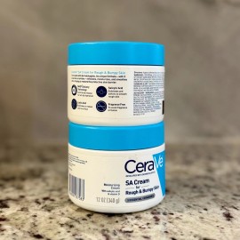 Cerave 2 JARS -CeraVe SA Cream for Rough and Bumpy Skin-12 fl oz/ea*NEW--FRE