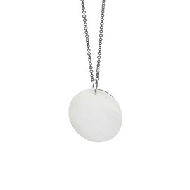apop nyc 925 Sterling Silver Large Round Disc Charm Necklace 16" [Jewelry]
