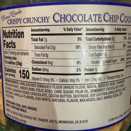 Trader Joe's 2 Packs Trader Joe's Crispy Crunchy Chocolate Chip Cookies 18 oz Each Pack
