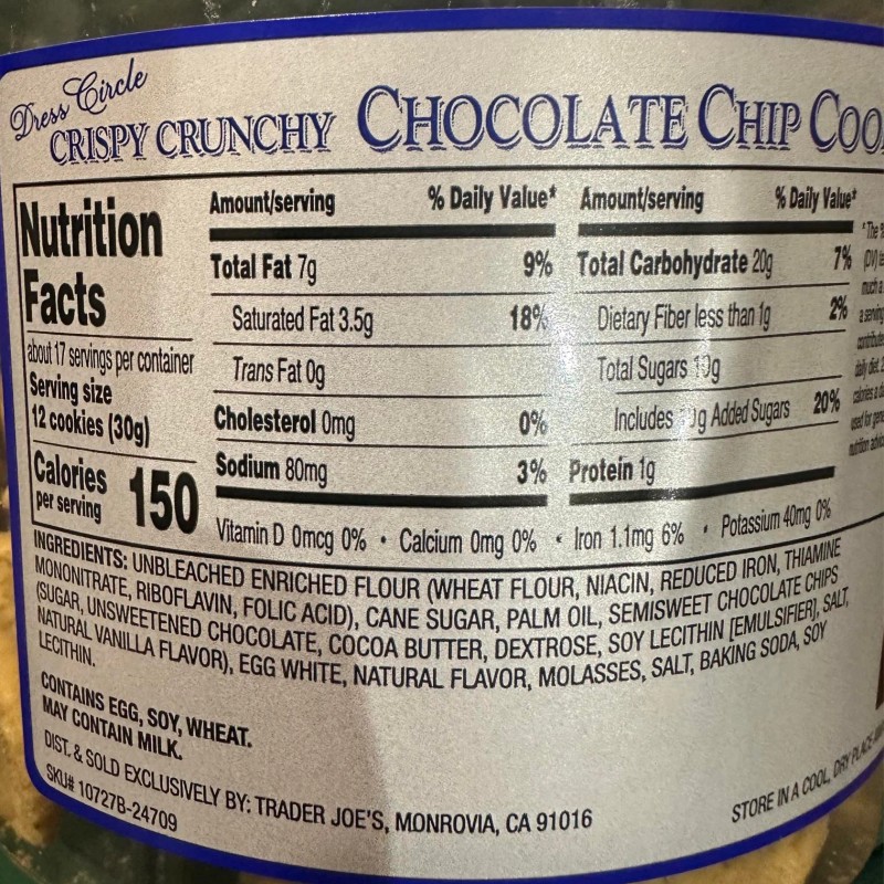 Trader Joe's 2 Packs Trader Joe's Crispy Crunchy Chocolate Chip