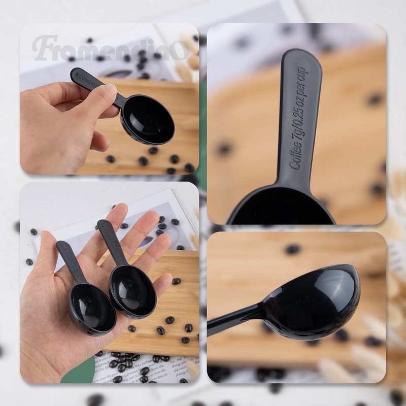Framendino, 12 Pack Plastic Coffee Measuring Spoons Short Handle Scoops