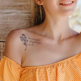 Märchenflügel - Forever Never® | Temporäre Tattoos für Erwachsene - Hält bis zu 2 Wochen | vegan, wasserfest, EU-zertifiziert