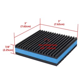 LBG Products Anti Vibration Pads,3" X 3" X 7/8" Heavy Duty Blue EVA Rubber Anti Vibration Isolation Pad for Air Compressor,Washer and Dryer,HVAC,Treadmills,Air Conditioner Accessories,Pack of 4