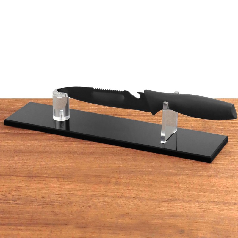 QWORK Acrylic Knife Display Stand Set - 2 Pieces Elegant