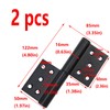 Antrader 5 Inch Lift Off Hinge Flag Hinges,Black Offset Door