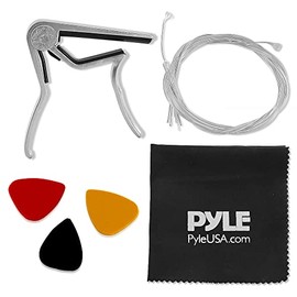 Pyle 4 11 Accessory Kit-Full Set of Replacement Includes 6 Aquila Nylon Strings, Guitar Capo, 3 Pieces ABS Felt Picks, and Cleaning Cloth PRTPGACLS821010