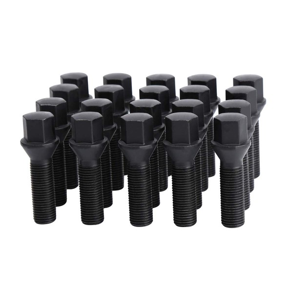 12x1.5 Extended Lug Bolts for Z3 Z4 Roadster Z8 3 Series E30 36 46 8series and More Custom Wheels, dynofit 20pcs 40mm Shank Conical Seat M12x1.5 Aftermarket Lug Studs for Wheel Spacers