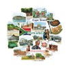 Navy Peony Majestic South Africa Travel Stickers (28pcs) - Hand-Illustrated,