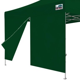 Eurmax USA Instant Canopy SunWall Canopy Middle Zipper Wall for Easy Entry and Exit Sidewall for Pop Up Canopy Tent,1 Pack Sidewall Only (10Ft×5.7Ft,Forest Green)