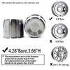 Rheedal 2Pcs 4.25inch Stainless Trailer Wheel Center Caps Push Through
